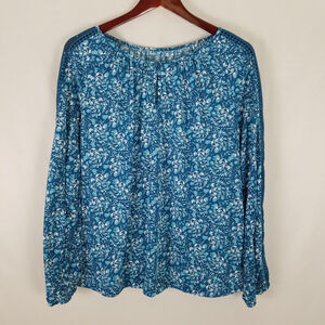 Blue Floral Women's Top